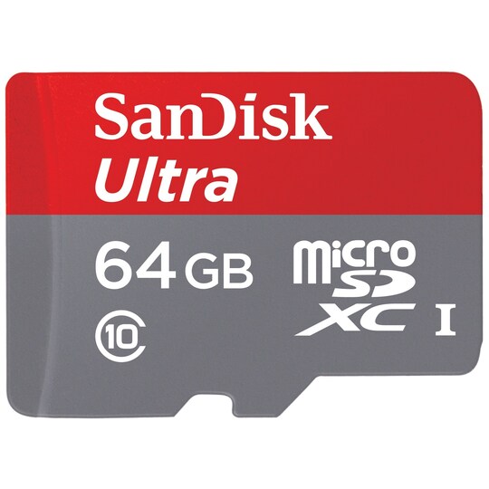 SanDisk Ultra Micro SDXC Minneskort 64 GB + Adapter