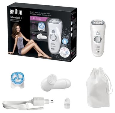Braun Silk-épil 7 epilator SE7939E + ansiktsborste