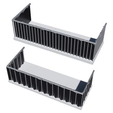 tectake Insynsskydd Balkong, med metallförstärkta öglor, version 2 - grå, 75 cm