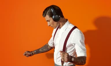 Philips Bass+ SHB3175 trådlösa around-ear hörlurar(svart)