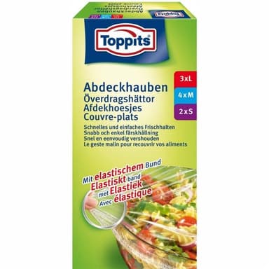 Toppits Överdragsplasthättor 9st, STORPACK 8st