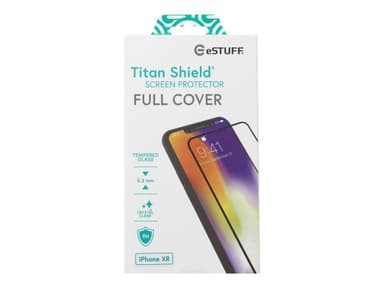 eSTUFF Skärmskydd Titanshield iPhone 11/XR, Black Full Cover