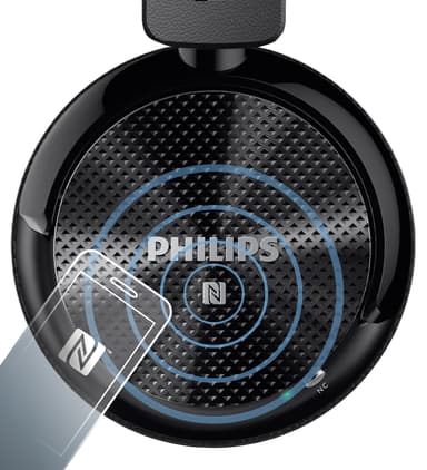 Philips trådlösa on-ear hörlurar SHB8750NC/00 (svart)