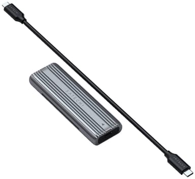 Satechi M.2 NVMe- och SATA SSD-kabinett (grå)