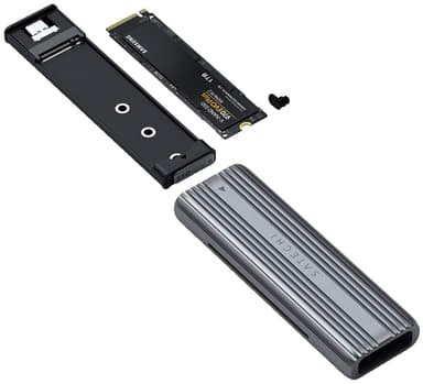 Satechi M.2 NVMe- och SATA SSD-kabinett (grå)