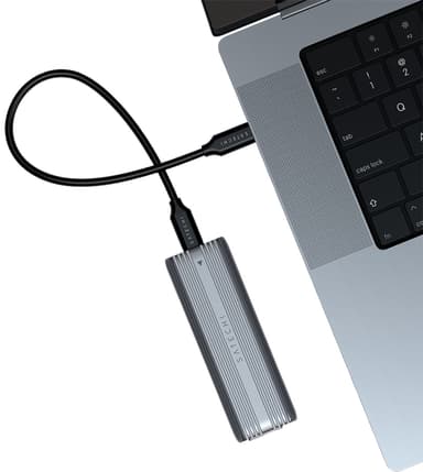 Satechi M.2 NVMe- och SATA SSD-kabinett (grå)