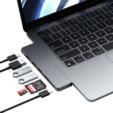 Satechi USB-C Pro Slim USB-hubb (grå)