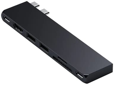 Satechi USB-C Pro Slim USB-hubb (midnatt)