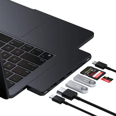 Satechi USB-C Pro Slim USB-hubb (midnatt)