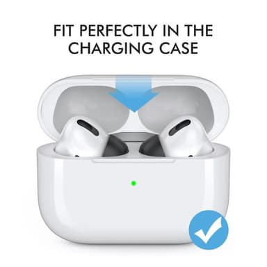 AHASTYLE AirPods Pro 1/2 Öronkuddar i Silikon Svart - Small