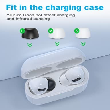SKALO AirPods Pro 1/2 Öronkuddar Memory Foam och Silikon 6 Par