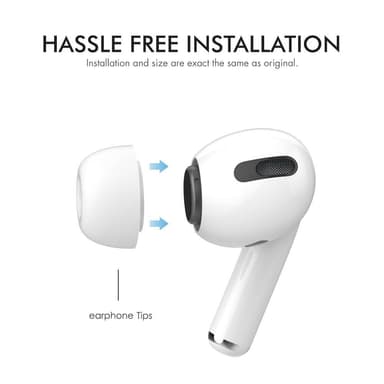 AHASTYLE AirPods Pro 1/2 Öronkuddar i Silikon Vit - Small