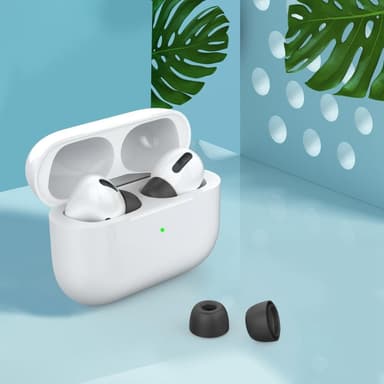 AHASTYLE AirPods Pro 1/2 Öronkuddar i Silikon Svart - Large