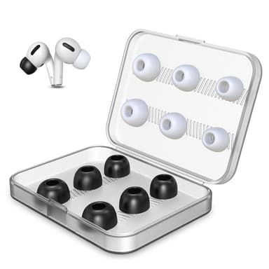 SKALO AirPods Pro 1/2 Öronkuddar Memory Foam och Silikon 6 Par