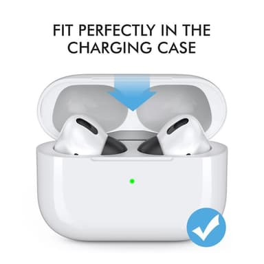 AHASTYLE AirPods Pro 1/2 Öronkuddar i Silikon Svart - Large