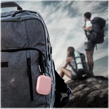 Skyddsfodral i silikon med krok till Airpods Pro, Rosa