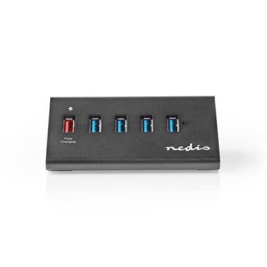 USB-hubb | 5 portar | USB 3.0 | QC3.0-laddningsport | 5 Gbit/s |