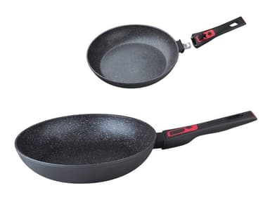 Herzberg Stekpanna med avtagbart handtag, 28cm