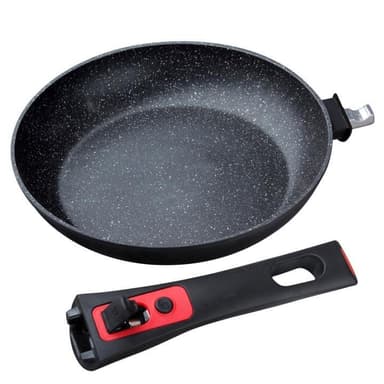 Herzberg Stekpanna med avtagbart handtag, 28cm
