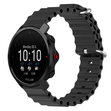Ocean klockarmband till Polar Grit X - Svart