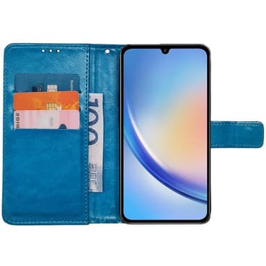 Mobilplånbok 3-kort Samsung Galaxy A24 4G - Ljusblå
