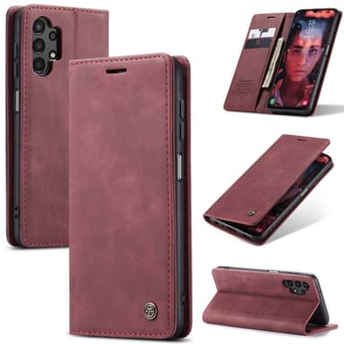 CaseMe Smart Magnet FlipCase Samsung Galaxy A24 4G - Vinröd
