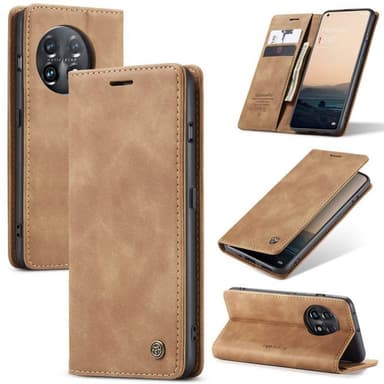 CaseMe Smart Magnet FlipCase OnePlus 11 - Brun