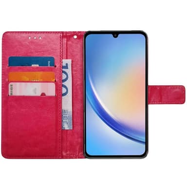 Mobilplånbok 3-kort Samsung Galaxy A24 4G - Rosa