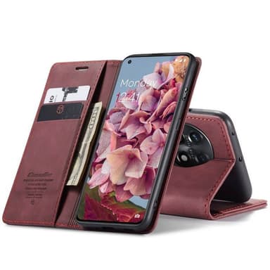 CaseMe Smart Magnet FlipCase OnePlus 11 - Vinröd