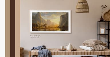 Samsung The Frame 32" ram (2023, metall sandguld)