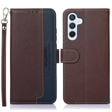 KHAZNEH Samsung Galaxy A54 Plånboksfodral - Brun/Blå