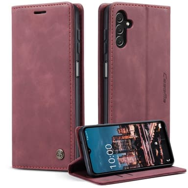 CASEME Plånboksfodral Samsung Galaxy A14 - VinRöd