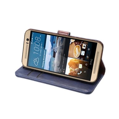 HTC ONE M9 Stilrent plånboksfodral MörkBlå