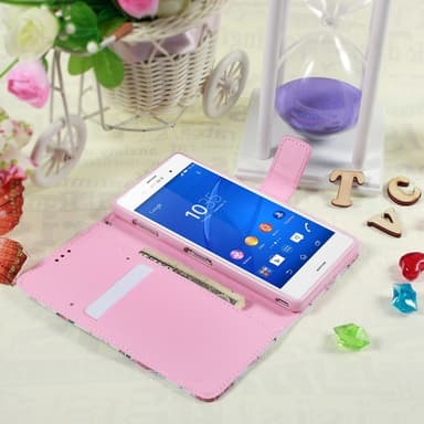 Sony Xperia Z3 Eiffel Tornet & Blommor Plånboksfodral