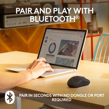 Logitech M240 Silent Bluetooth trådlös mus (svart)