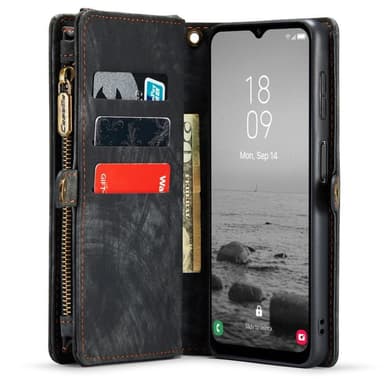 För Samsung Galaxy A34 5G Caseme Retro plånboksfodral - Svart