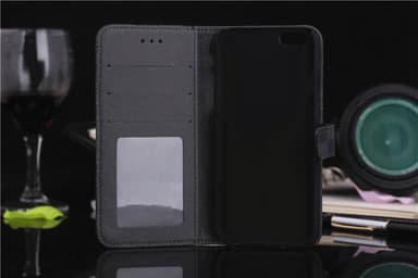 Iphone 8 / 7 Plus Plånboksfodral Rutigt Grå / Svart