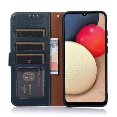KHAZNEH Samsung Galaxy A14 Plånboksfodral - Blå/Brun