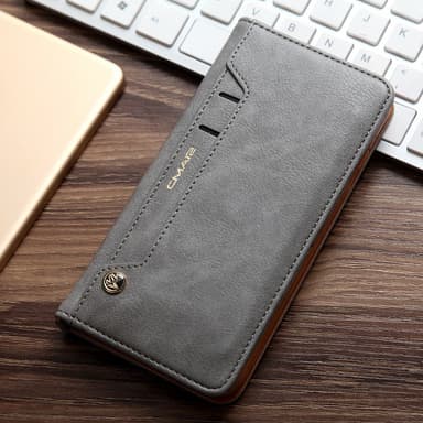 CMAI2 Litchi plånboksfodral till iPhone 7 Plus - Grå