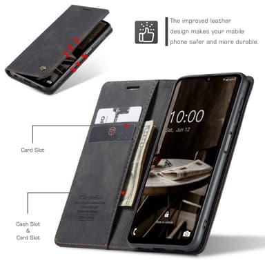CASEME Plånboksfodral Samsung Galaxy A14 - Svart