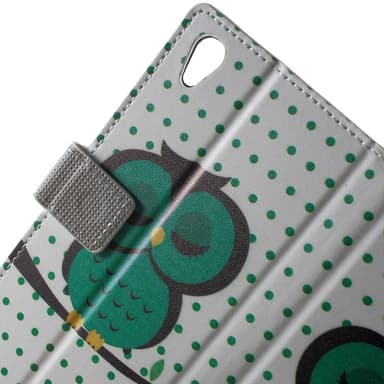 Sony Xperia Z5 Plånboksfodral Green Owl