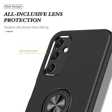 Samsung Galaxy A14 Hybrid skal med Finger Ring - Svart