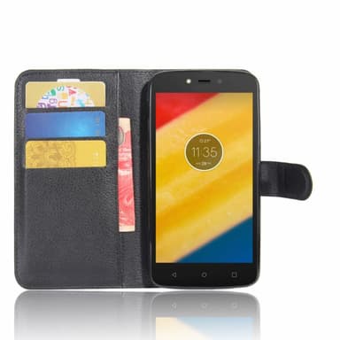 Lenovo Moto C Fodral Litchi - Svart