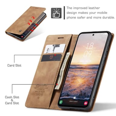 CASEME Plånboksfodral Samsung Galaxy A54 5G - Brun