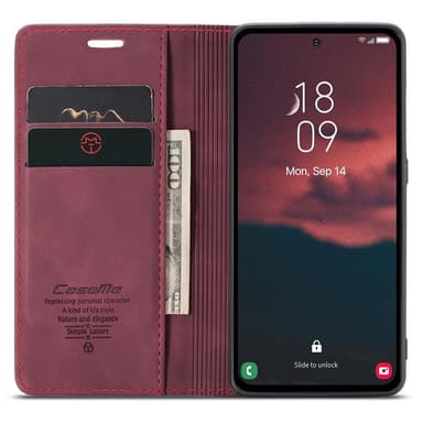 CASEME Plånboksfodral Samsung Galaxy A54 5G - VinRöd