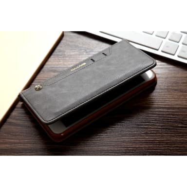 CMAI2 Litchi plånboksfodral till iPhone 7 Plus - Grå