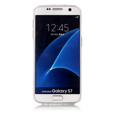 MTK Samsung Galaxy S7 SM-G930 TPU Marmor - Rosa-Vit-Svart