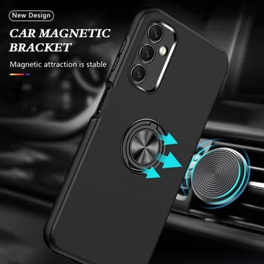 Samsung Galaxy A14 Hybrid skal med Finger Ring - Svart