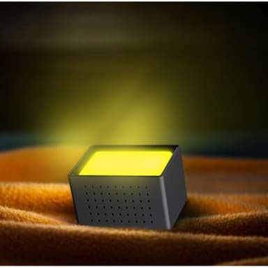 7-färgad LED-växling digital väckarklocka Vit