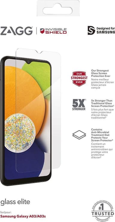 InvisibleShield Glass Elite Screen till Samsung Galaxy A03